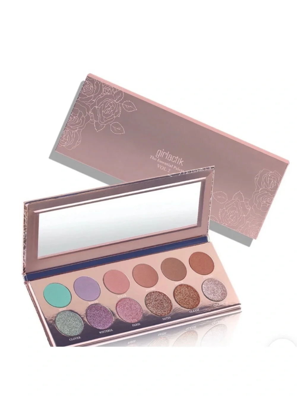 Girldctk 10-Color Eyeshadow Palette - Pink Rose & Pastel Mix